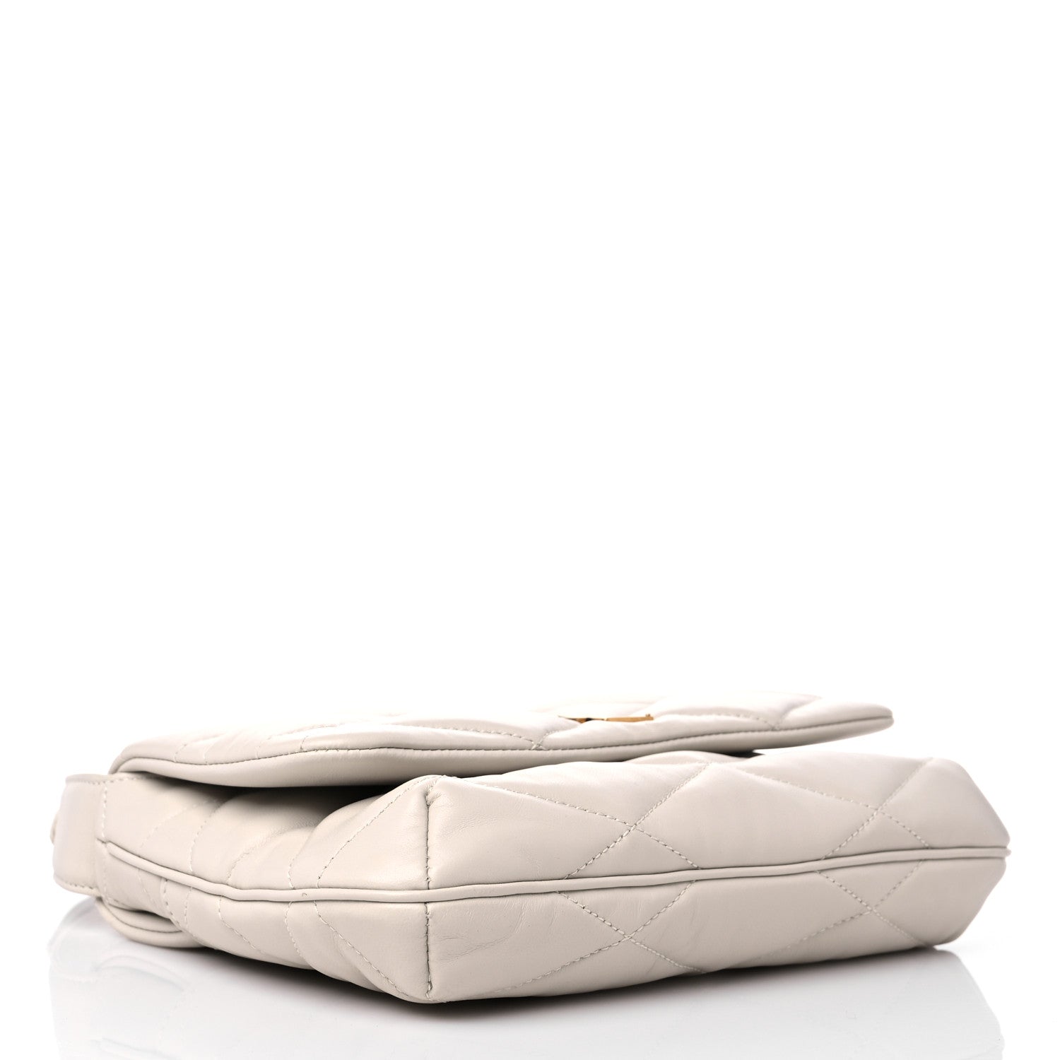 Saint Laurent Lambskin Quilted Le 57 Diamond Shoulder Bag Crema Soft 4 of 11