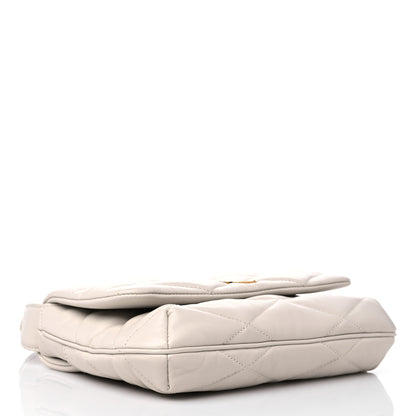 Saint Laurent Lambskin Quilted Le 57 Diamond Shoulder Bag Crema Soft 4 of 11