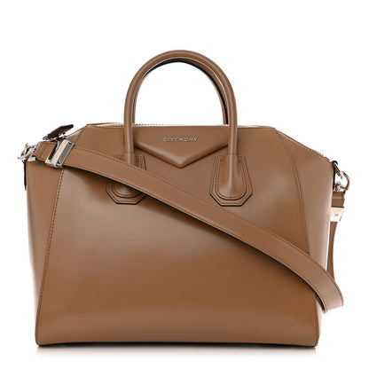 Givenchy Shiny Lord Calfskin Medium Antigona Dark Beige 1 of 13