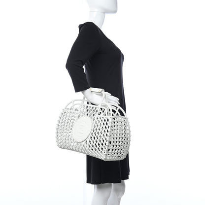 Fendi Recycled Plastic Vitello Liberty Matte Medium Fendi Basket White Ice 2 of 13