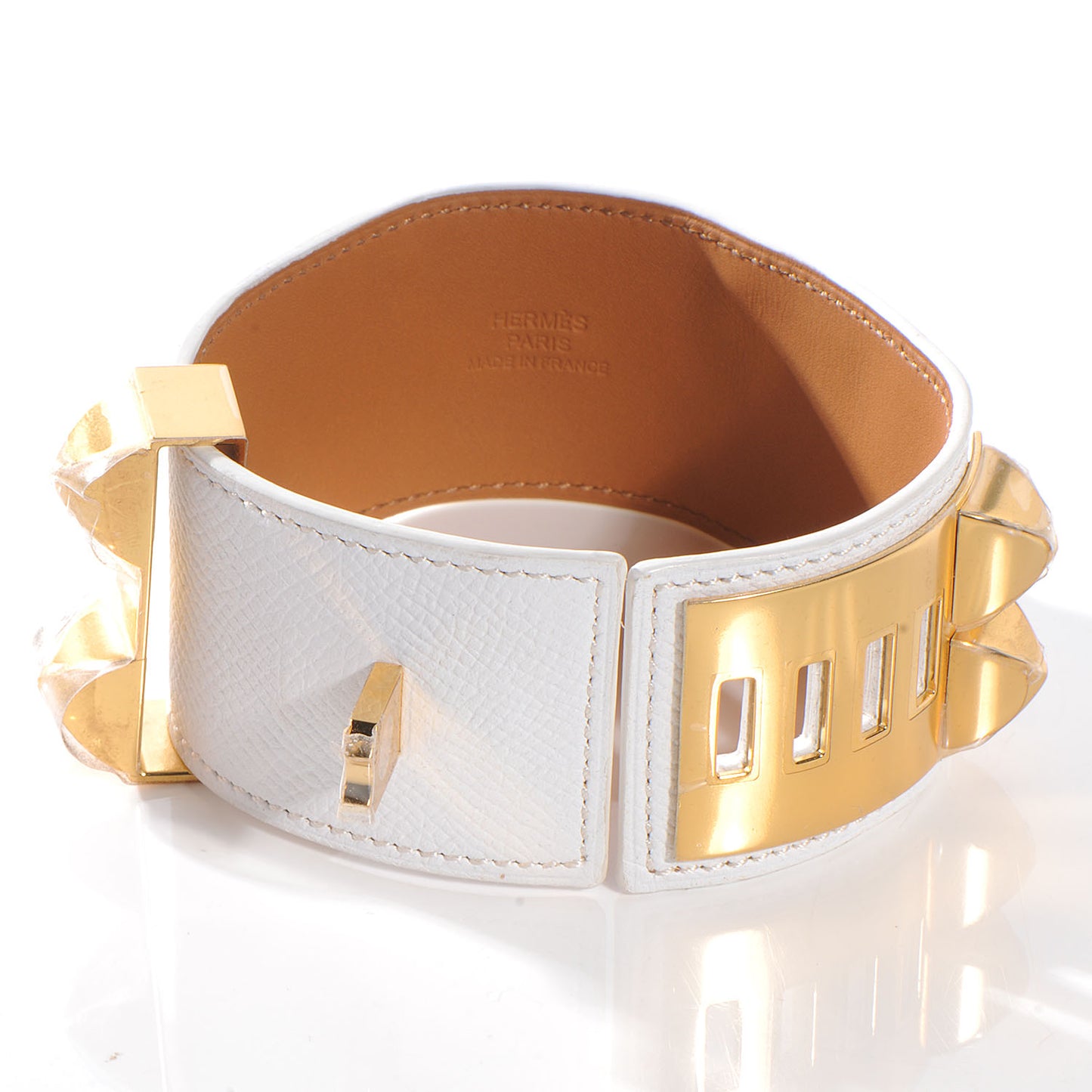 Epsom Collier de Chien CDC Bracelet White Large