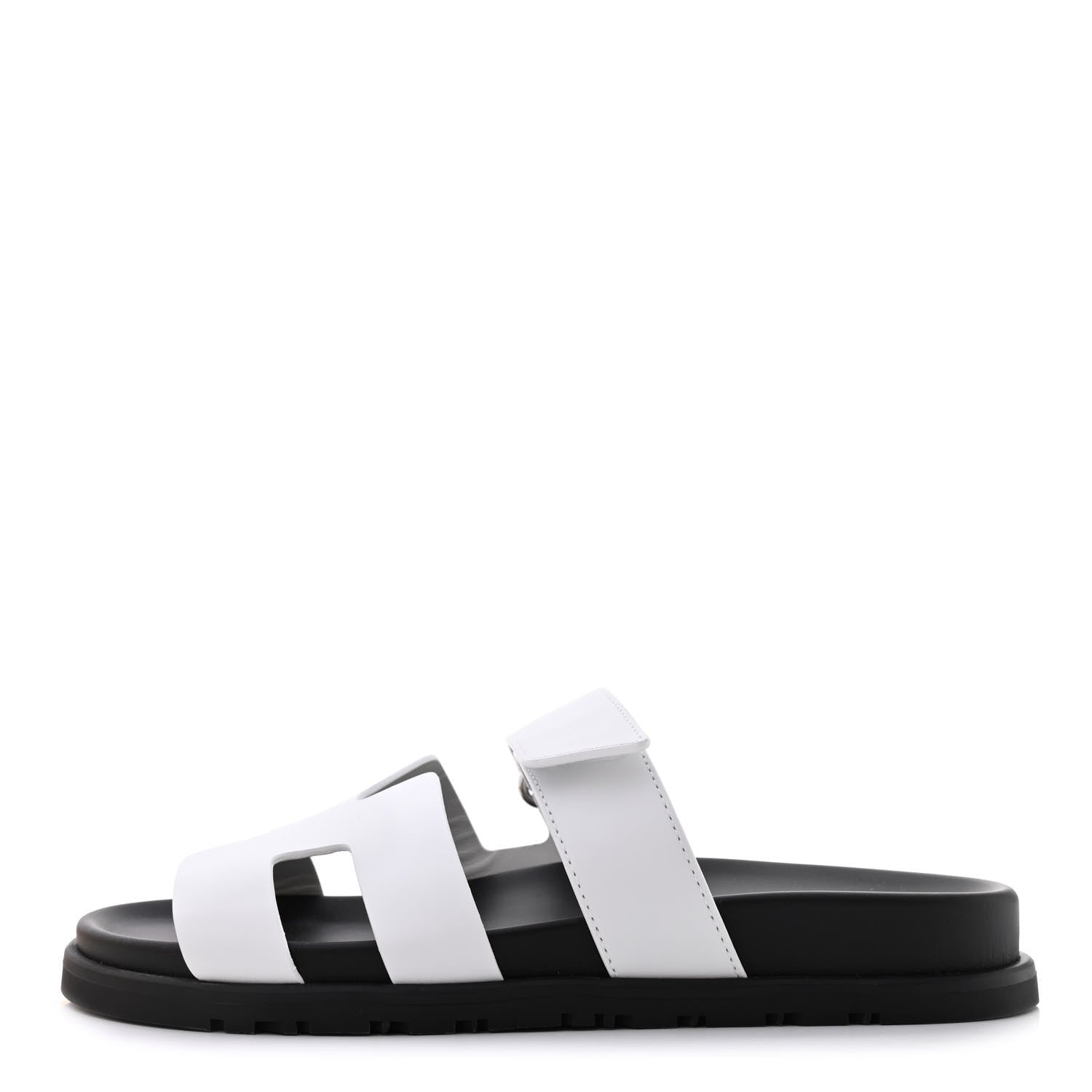 Hermes Calfskin Womens Chypre Sandals 38 White 1 of 9