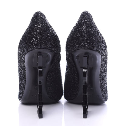 Saint Laurent Glitter Opyum 100 Pumps 35 Black 5 of 9