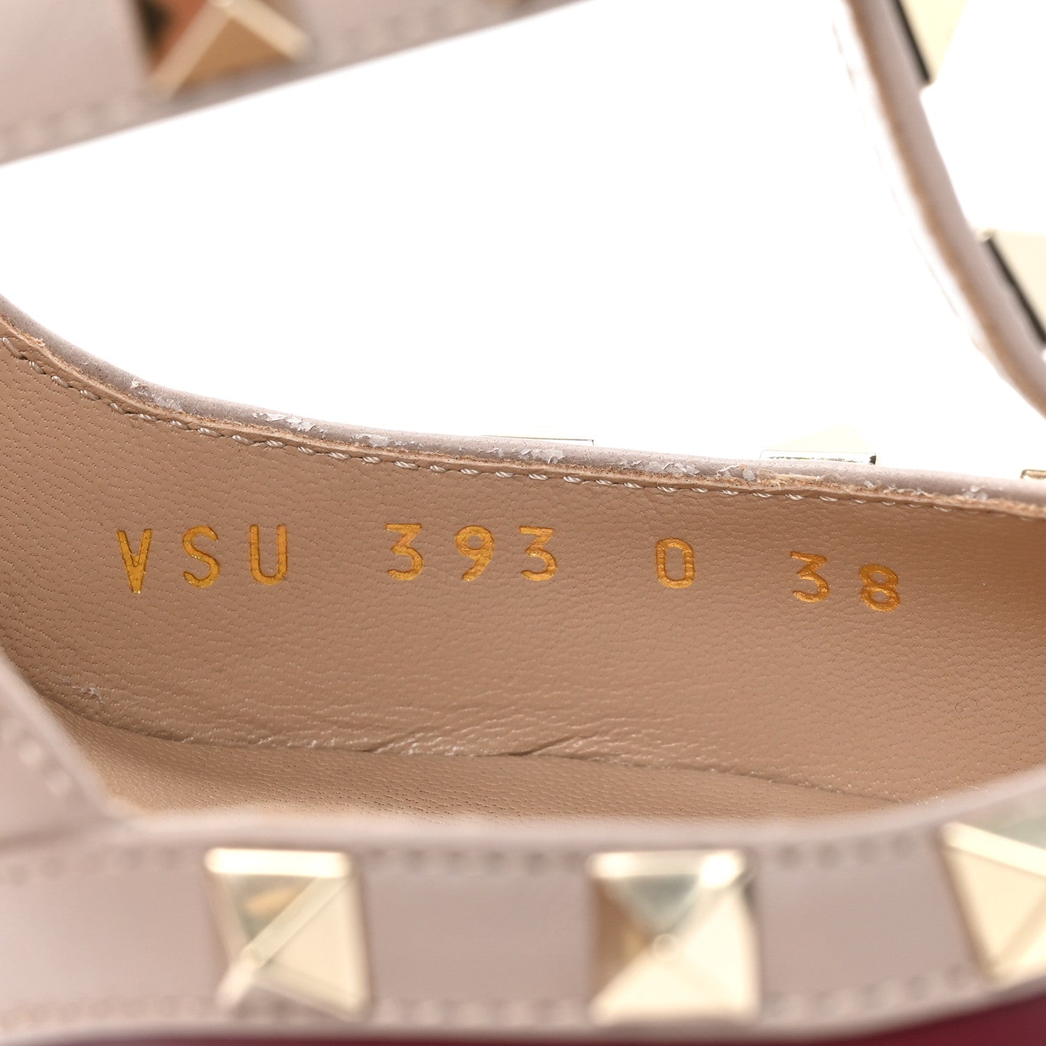 Valentino Garavani Calfskin Nappa Rockstud Ankle Strap 100mm Pumps 38 Rubin Poudre 8 of 12