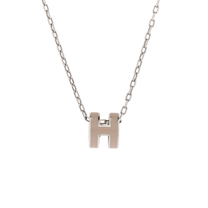 Hermes Palladium Mini Pop H Pendant Necklace Marron Glace 4 of 8