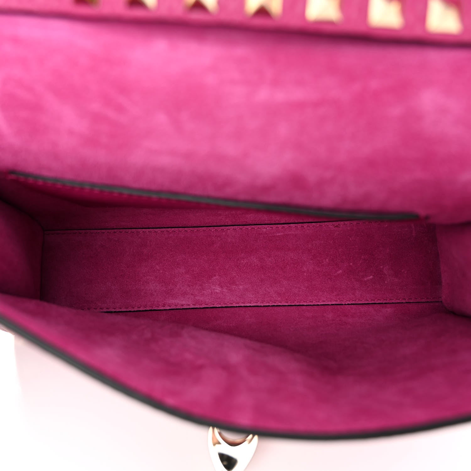 Valentino Garavani Pebbled Calfskin Medium Rockstud Flip Lock Crossbody Bag Rose Violet 5 of 9