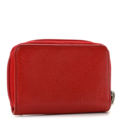 Chanel Caviar Timeless CC Zip Around Coin Purse Red 3 of 9