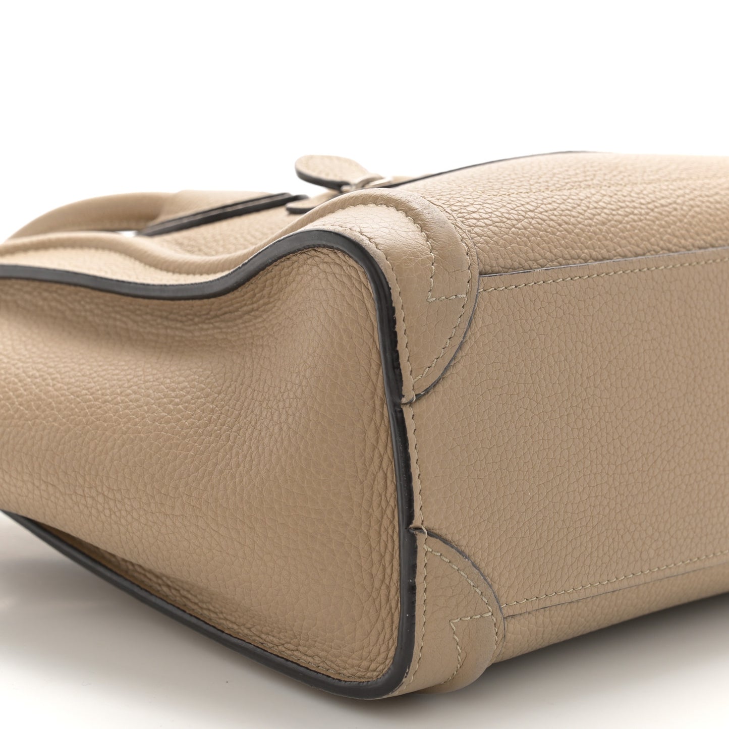 Drummed Calfskin Nano Luggage Dune