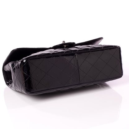Chanel Distressed Patent Jumbo Single Flap Black 5 of 10