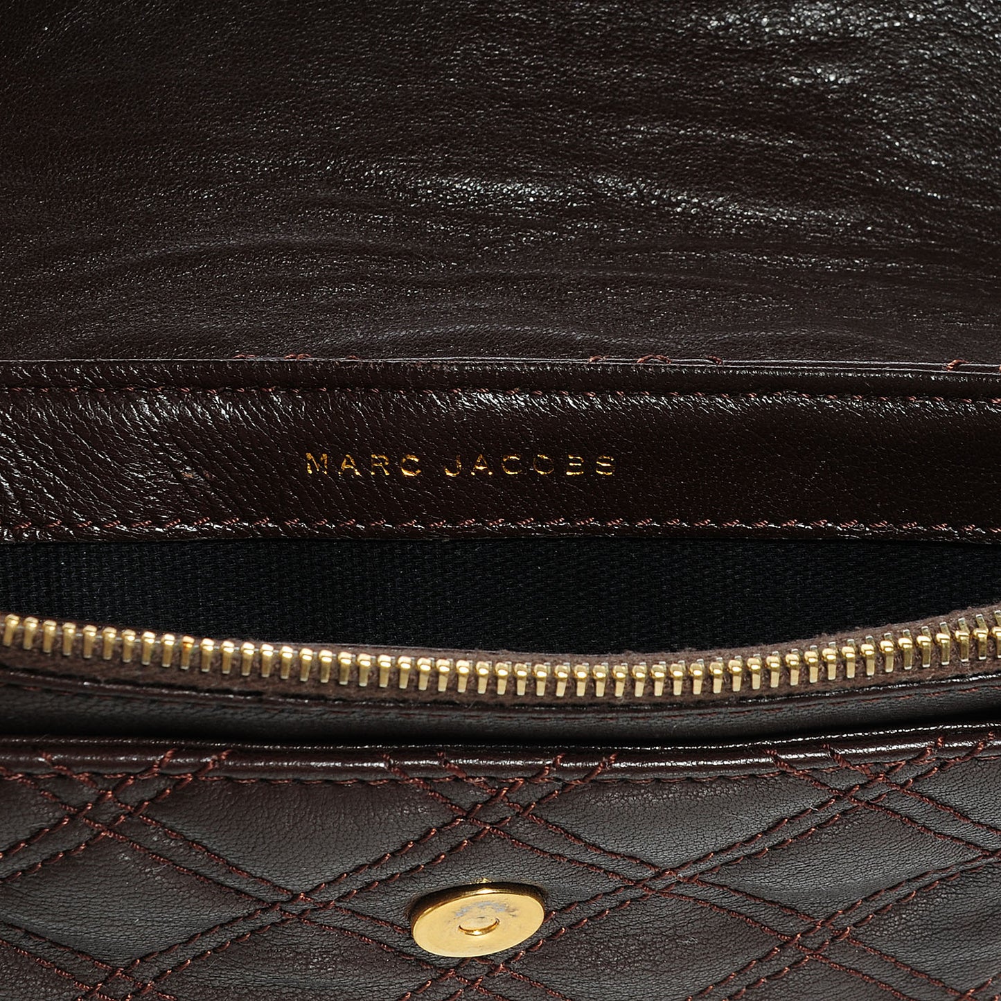 Leather Quilted The Small Single Flap Brown