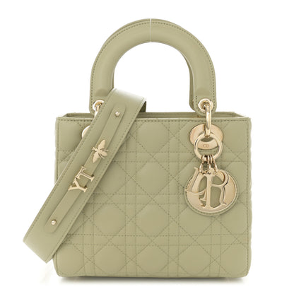 Christian Dior Lambskin Cannage Small My ABCDior Lady Dior Peyote Green 1 of 11