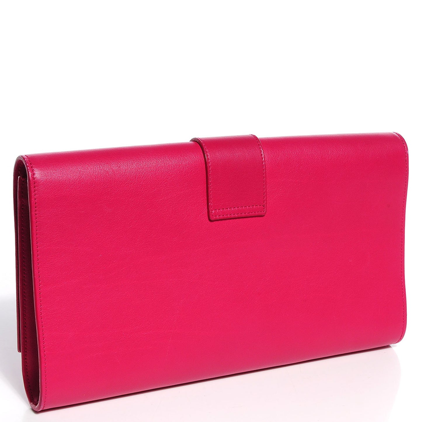 Calfskin Y Ligne Clutch Fuchsia