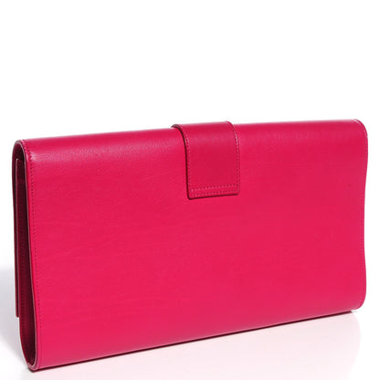 Saint Laurent Calfskin Y Ligne Clutch Fuchsia 3 of 7