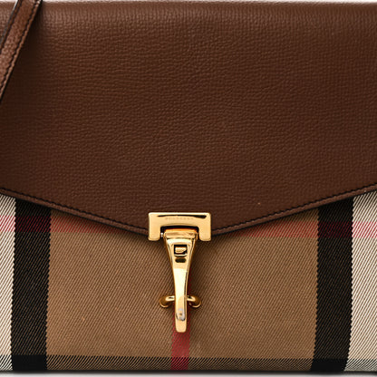Burberry Derby Calfskin House Check Small Macken Crossbody Bag Tan 8 of 11