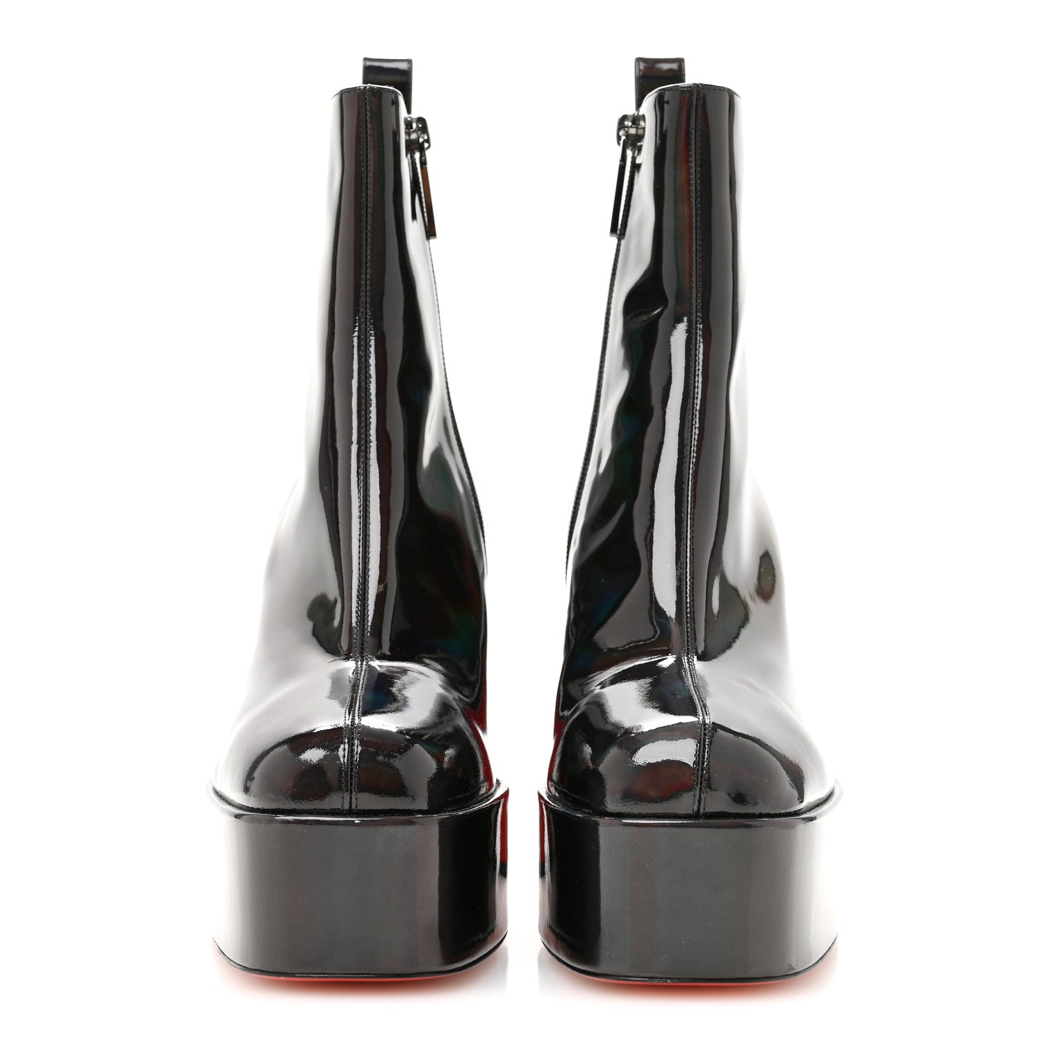 Christian Louboutin Patent Iridescent Mens Stage Angels 120 Boots 43 Black 3 of 8