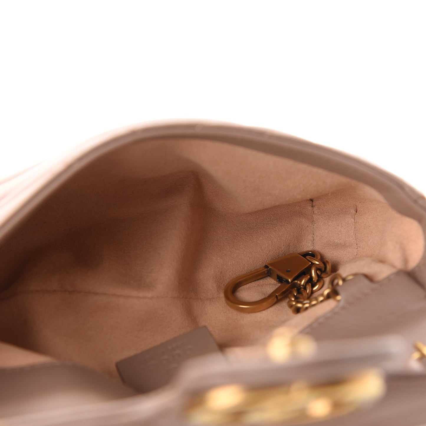 Calfskin Matelasse Super Mini GG Marmont Shoulder Bag Porcelain Rose