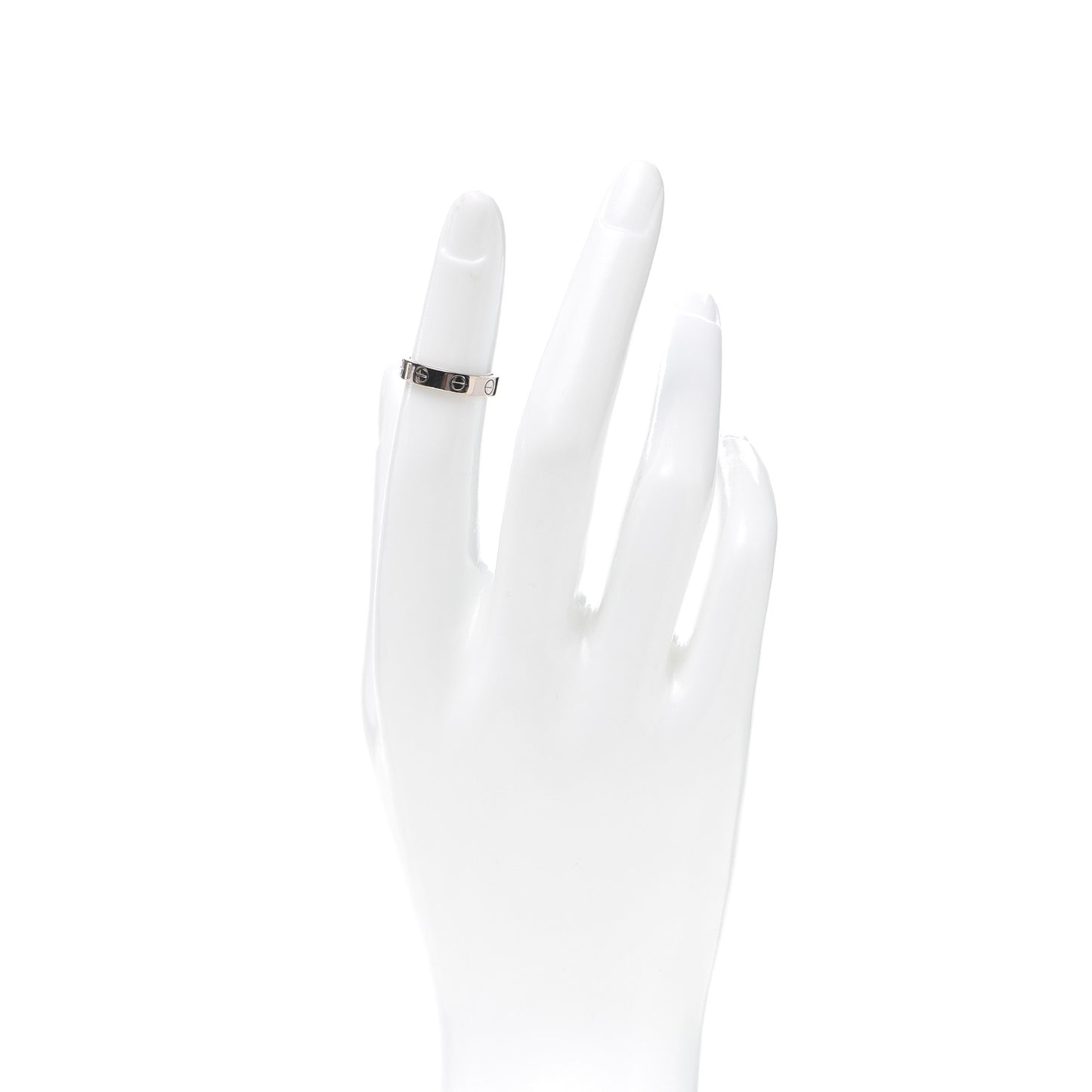 18K White Gold 3.5mm LOVE Wedding Band Ring 46 3.75