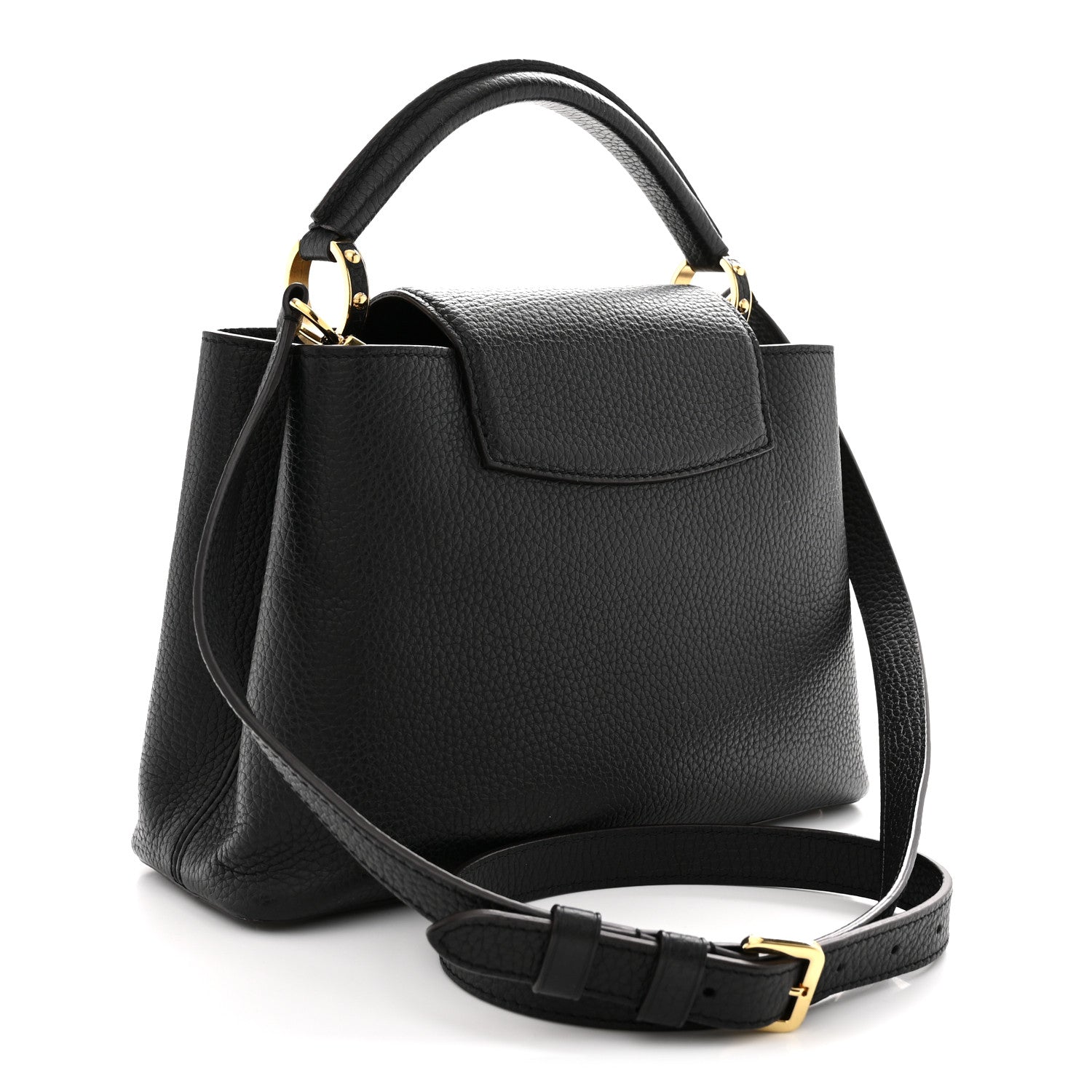 Louis Vuitton Taurillon Capucines BB Black 3 of 9
