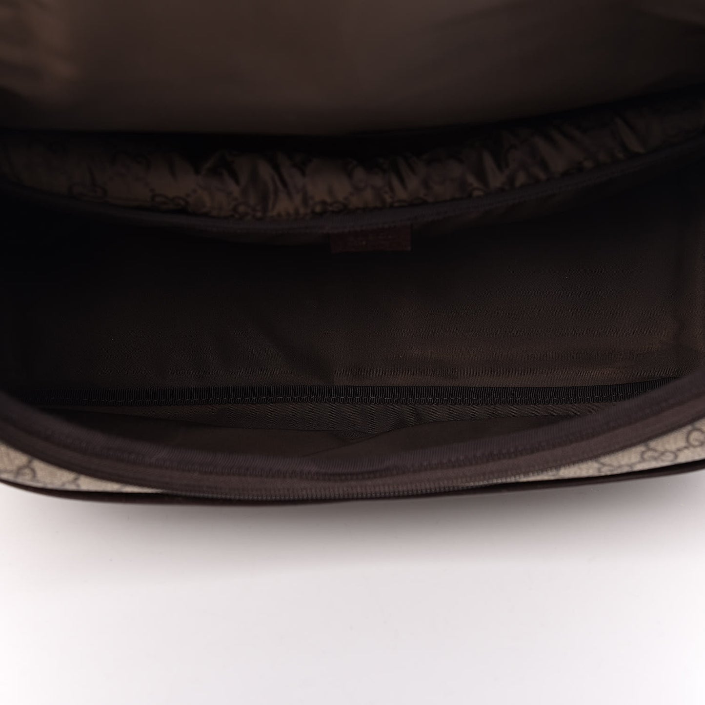 GG Supreme Monogram Selleria Calfskin Large Diaper Bag Beige Ebony Cocoa Dark Chocolate
