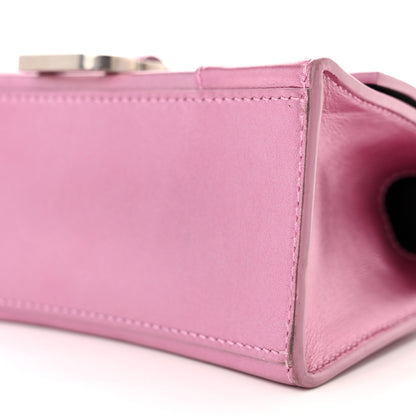 Balenciaga Metallic Shiny Calfskin Hourglass Top Handle Bag XS Pink 9 of 12