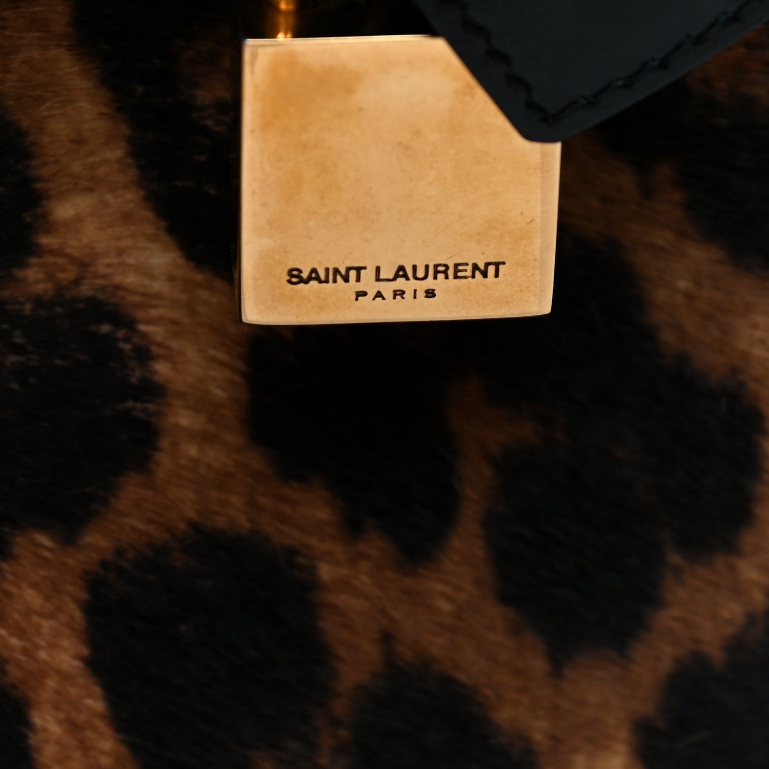 Saint Laurent Pony Effect Calfskin Leopard Print Baby Supple Sac De Jour 12 of 12