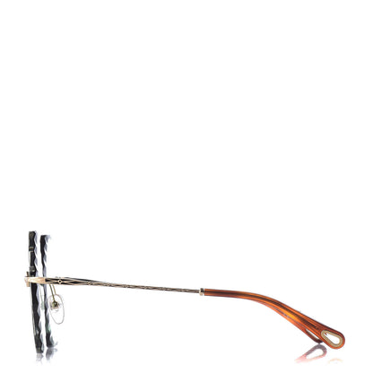 Chloe Rosie Bevelled Round Sunglasses CE142S Gold Gradient Green 3 of 7