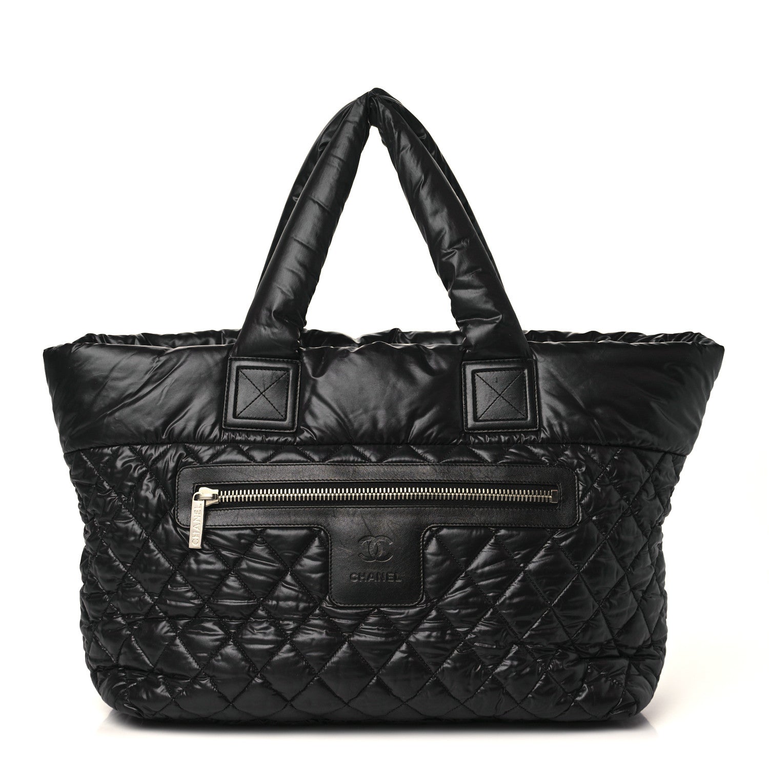 Chanel Nylon Quilted Large Coco Cocoon Tote Black 1 of 10