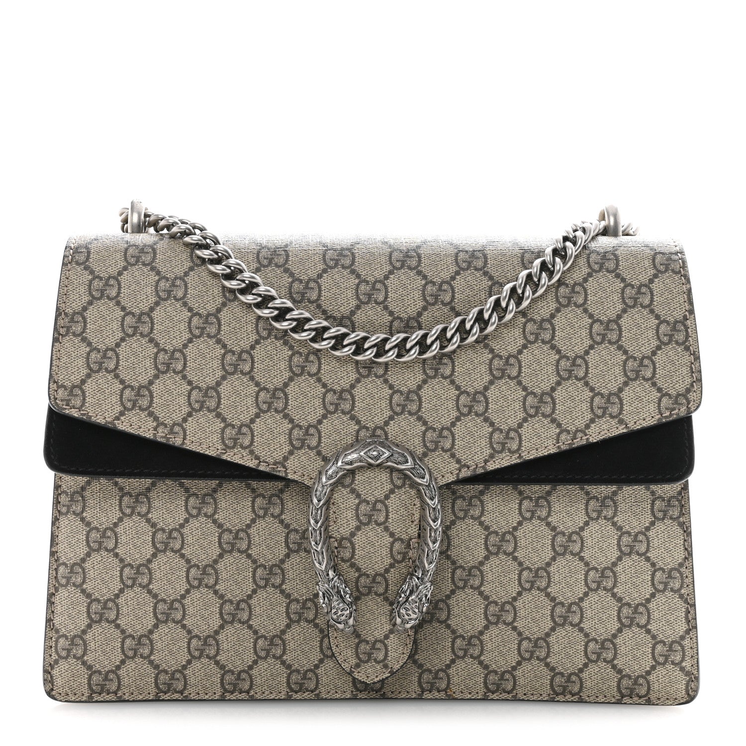 Gucci GG Supreme Monogram Medium Dionysus Shoulder Bag Black 1 of 11