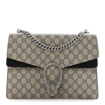 Gucci GG Supreme Monogram Medium Dionysus Shoulder Bag Black 1 of 11