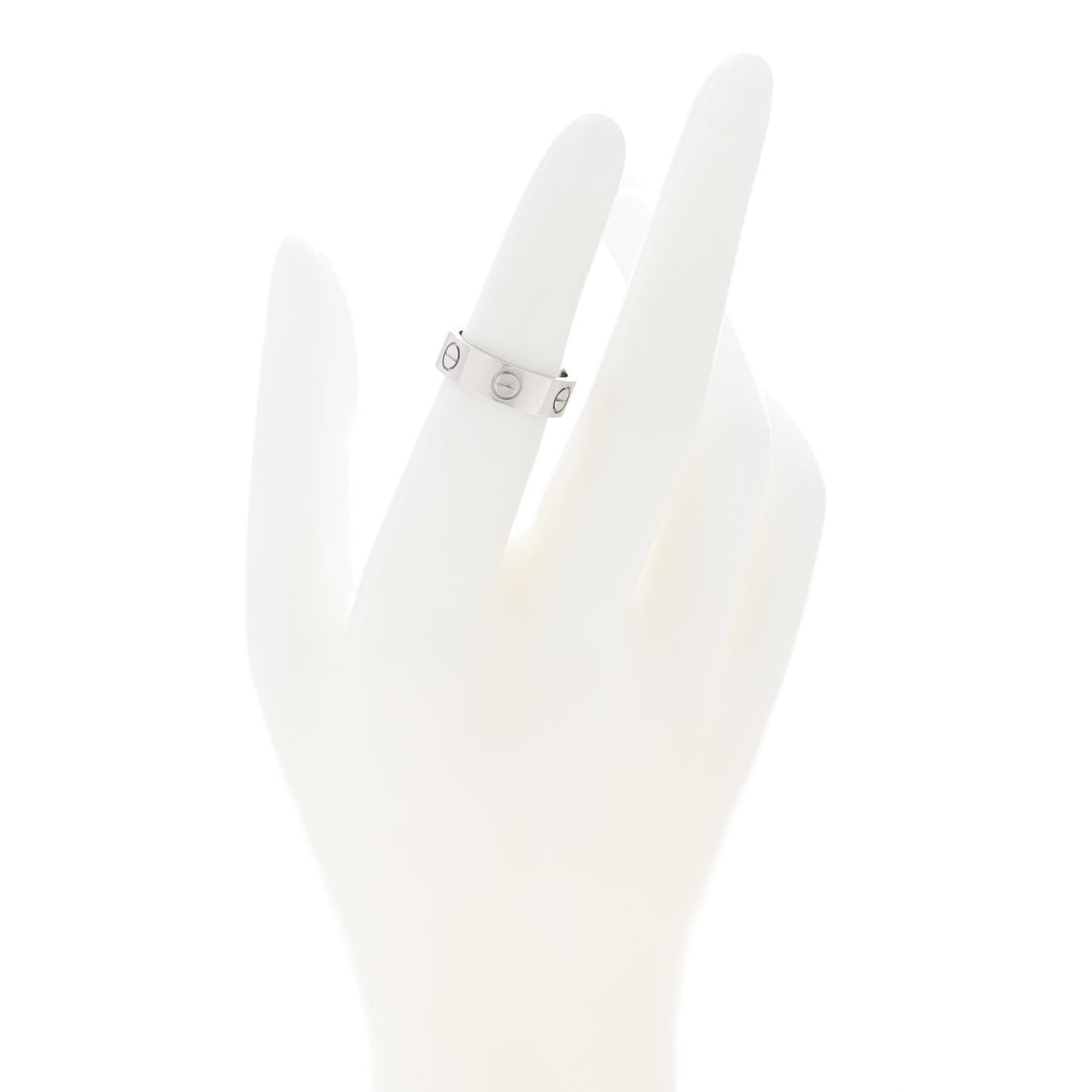 18K White Gold 5.5mm LOVE Ring 49 5