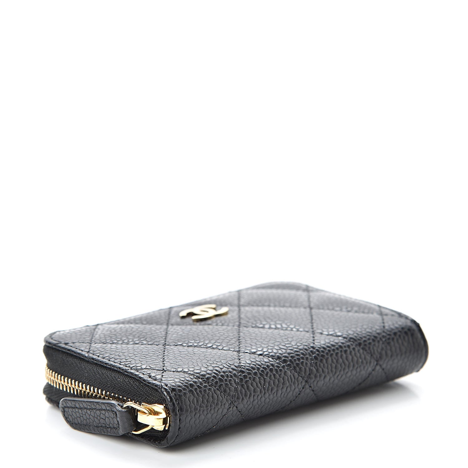 Chanel Caviar Quilted Zip Coin Purse Black 4 of 8