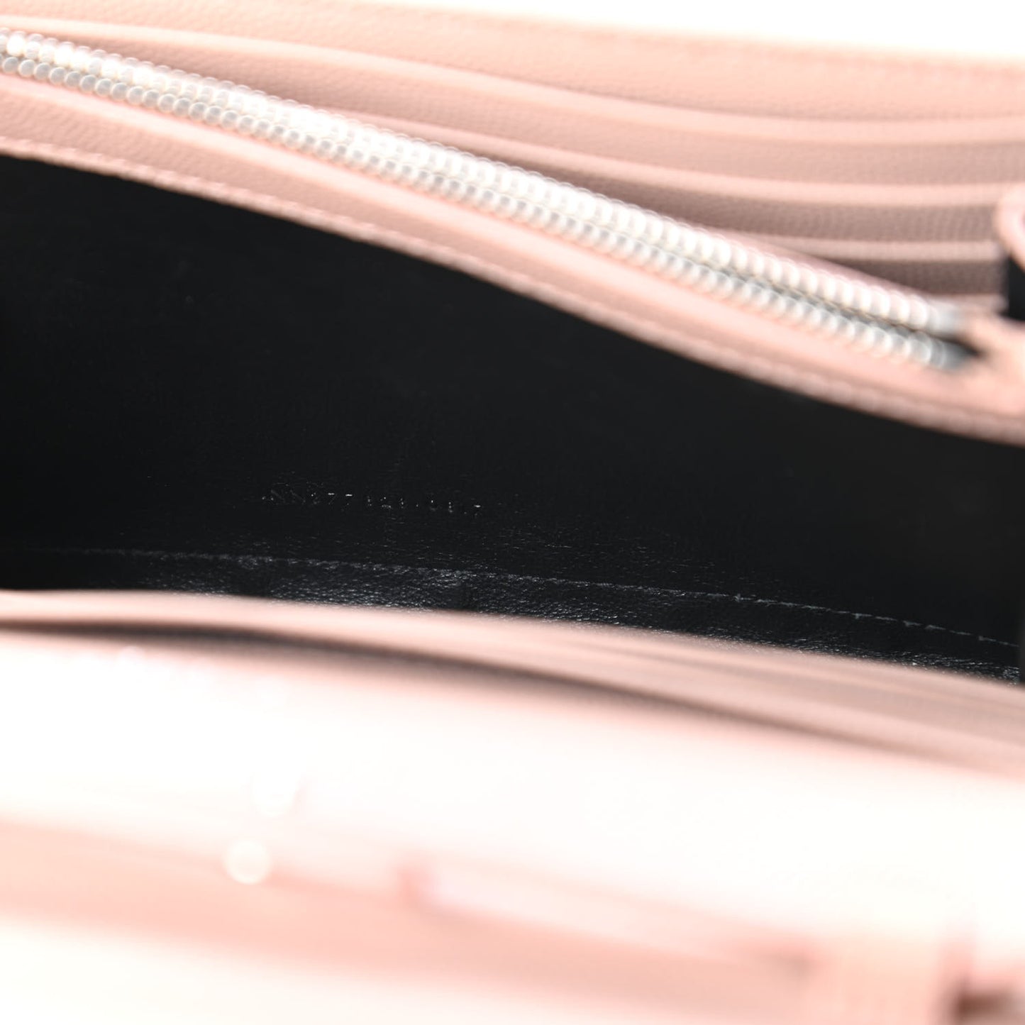 Grain De Poudre Matelasse Chevron Monogram Chain Wallet Washed Light Pink