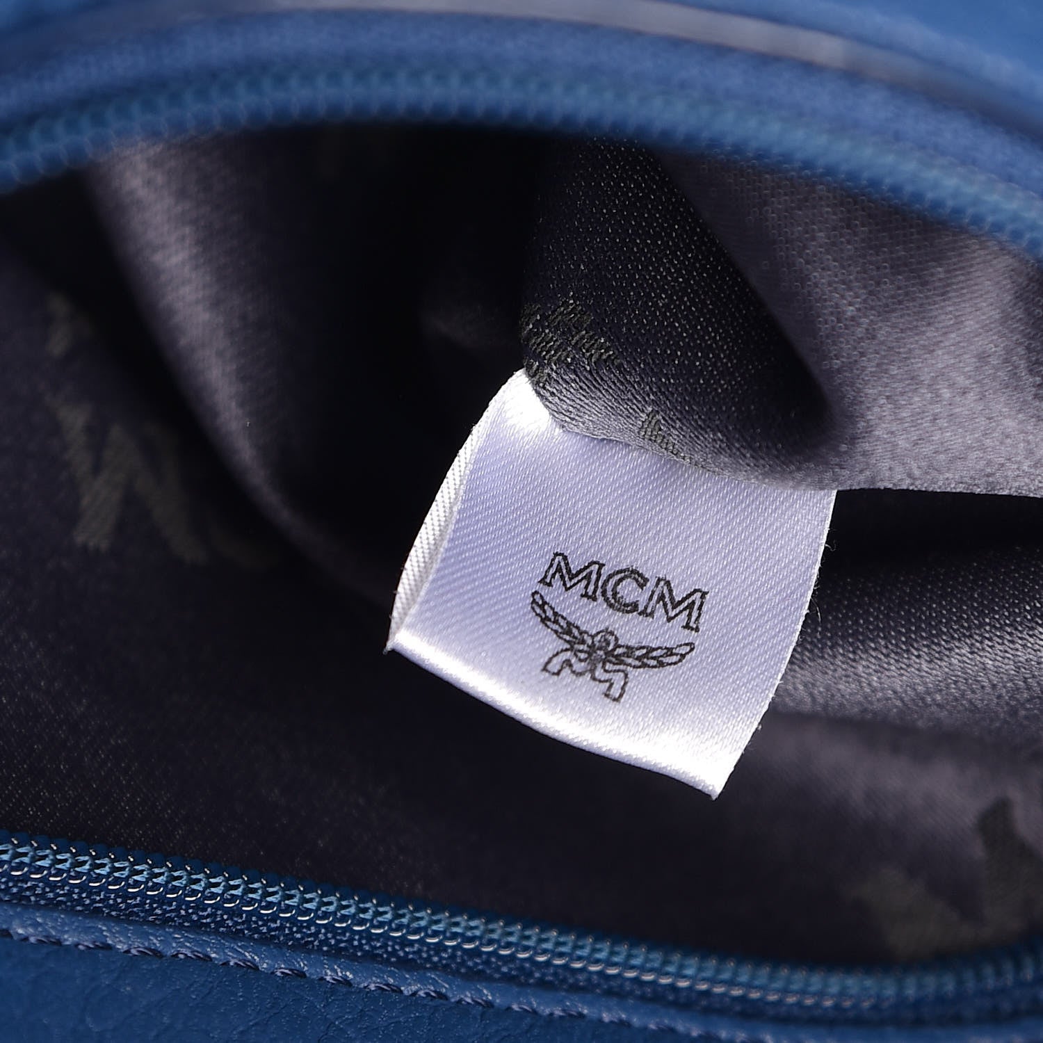 MCM Visetos Studded Medium Stark M Backpack Blue 13 of 18