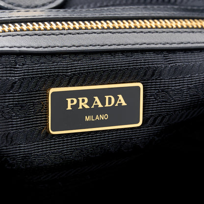 Prada Tessuto Nylon Soft Calf Shopping Tote Black 6 of 12