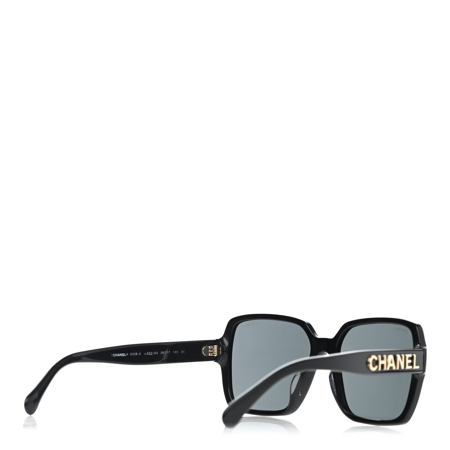 Chanel Acetate Polarized Square Sunglasses 5408 Black 4 of 11