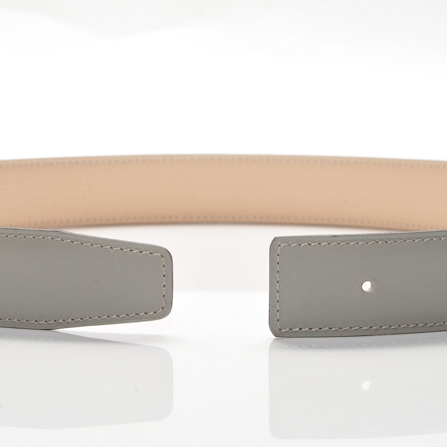 Hermes Box Togo 32mm Belt Strap 70 Gris Pale Parchemin 3 of 5