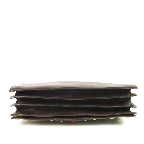 Saint Laurent Leather Byzance Flap Bag Bronze 4 of 9