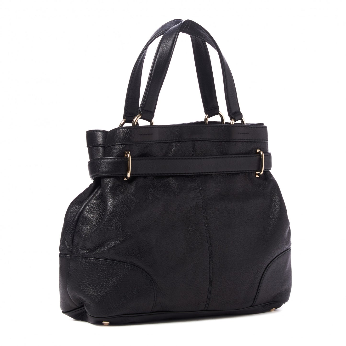 Deerskin Medium Sienna Bit Tote Black
