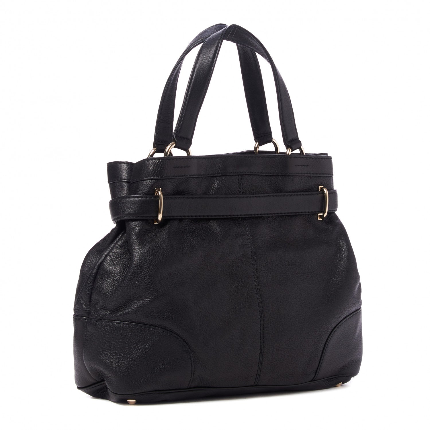Gucci Deerskin Medium Sienna Bit Tote Black 2 of 8