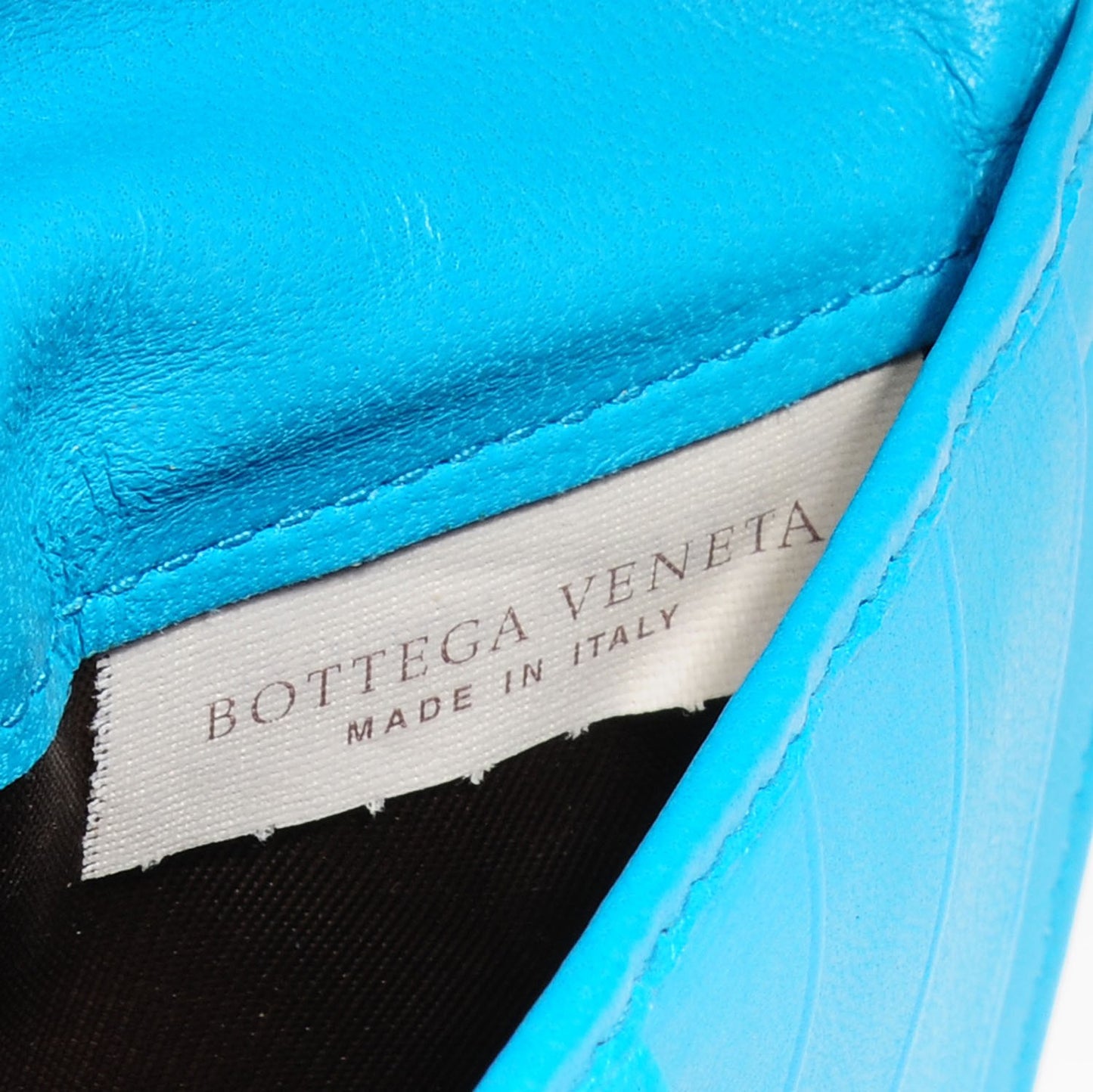 Nappa Intrecciato French Compact Wallet Turquoise