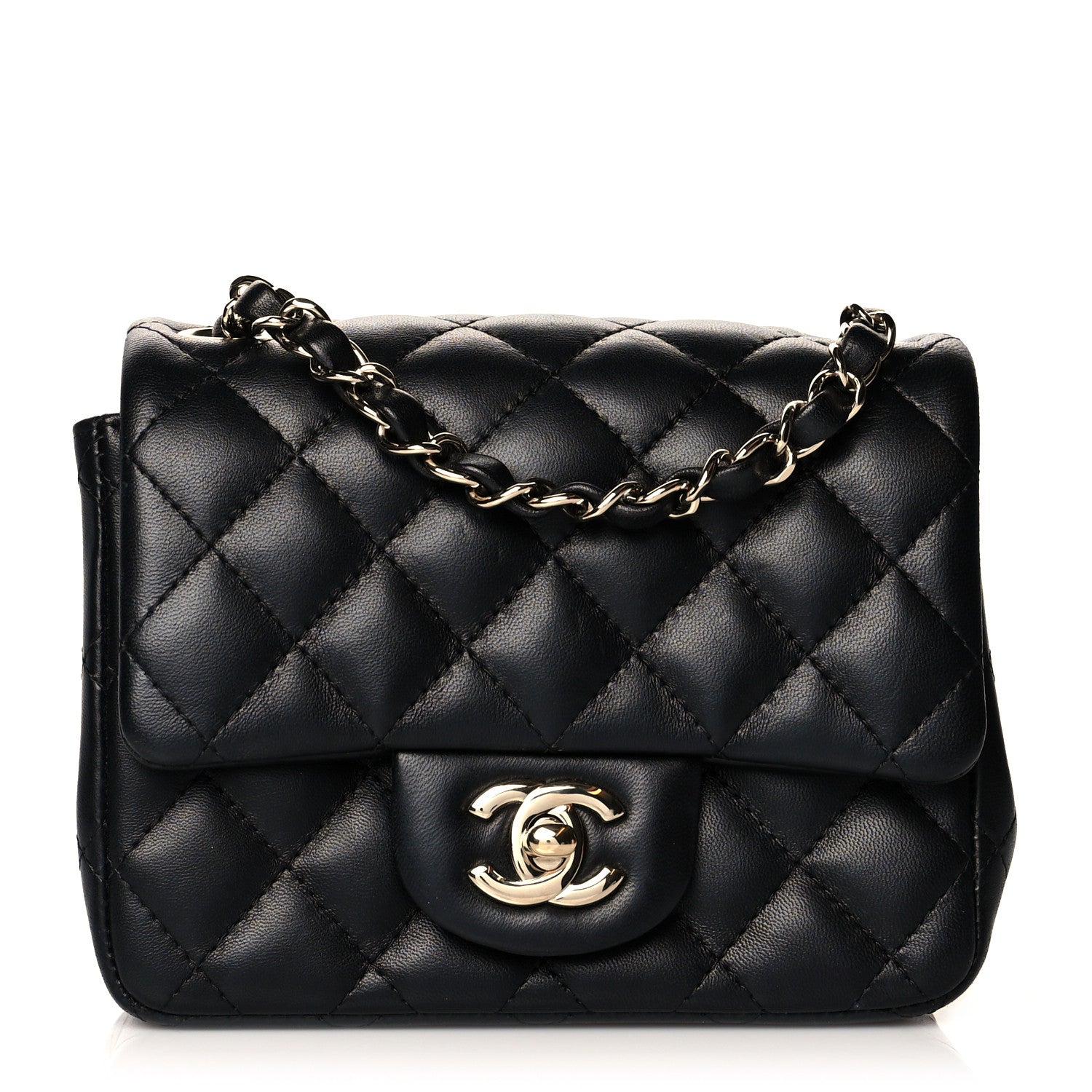 Chanel Lambskin Quilted Mini Square Flap Black 1 of 11