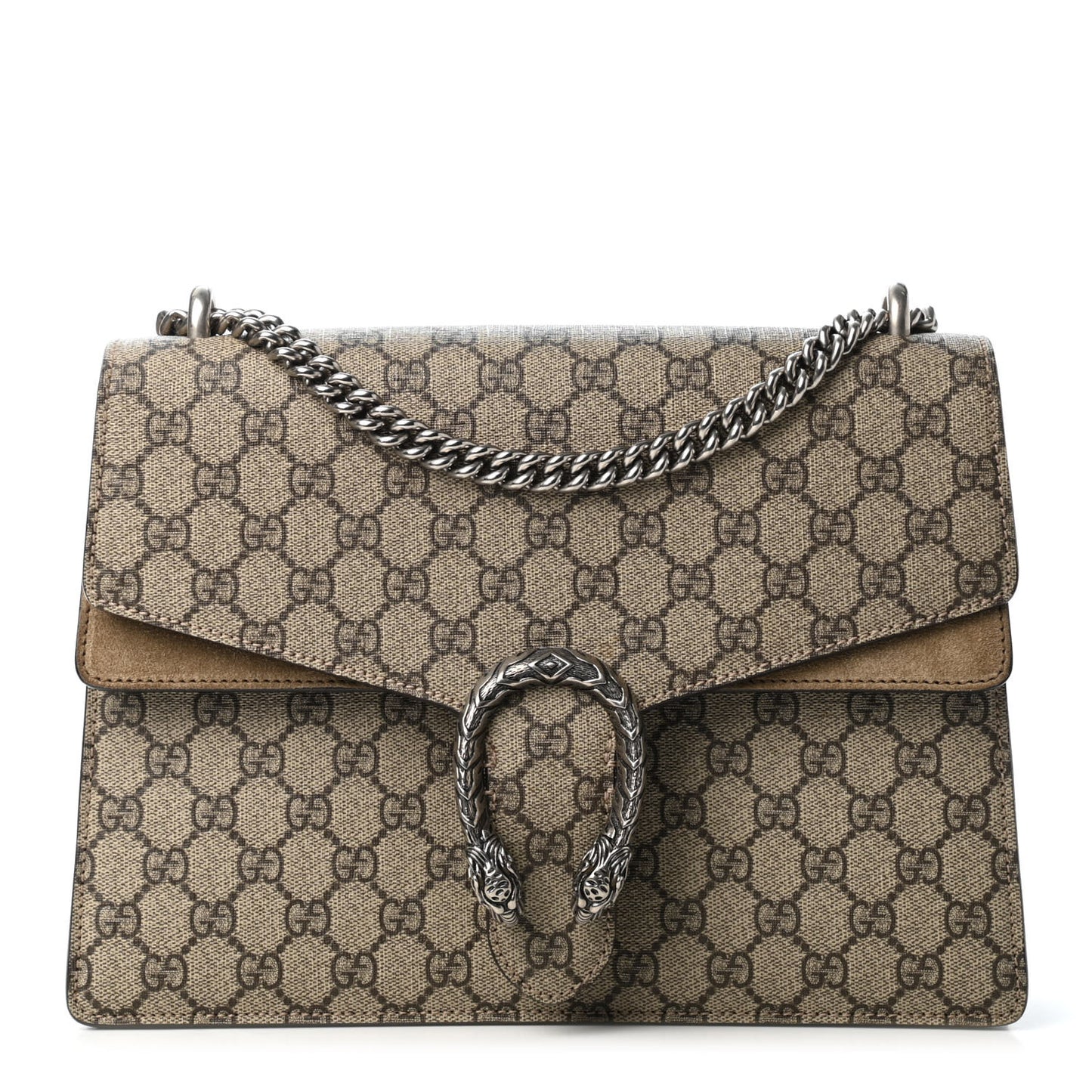 GG Supreme Monogram Medium Dionysus Shoulder Bag Taupe