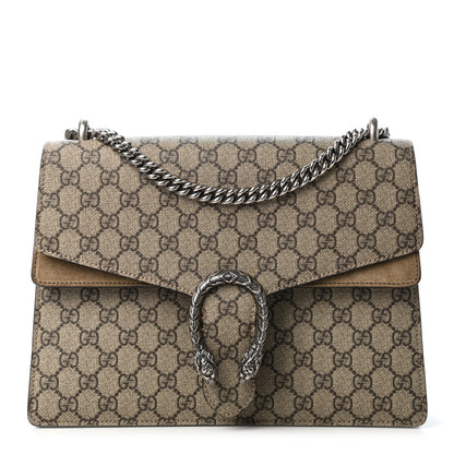Gucci GG Supreme Monogram Medium Dionysus Shoulder Bag Taupe 1 of 4