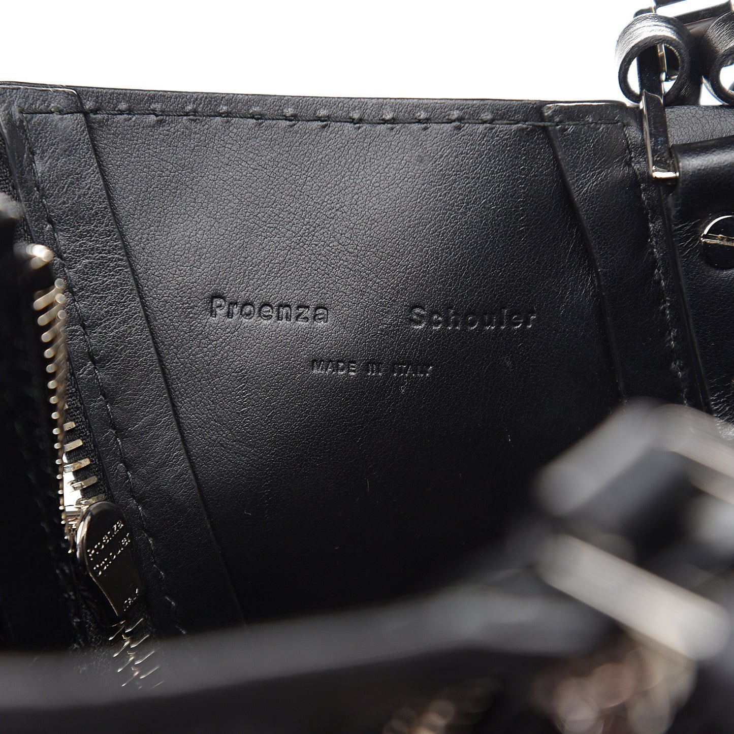 Calfskin Medium Hex Bucket Bag Black
