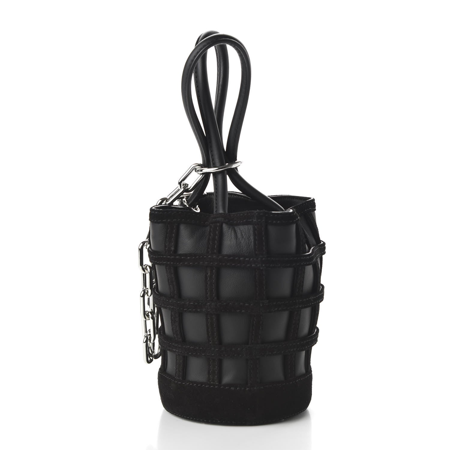 Alexander Wang Suede Calfskin Roxy Mini Bucket Bag Black 3 of 9