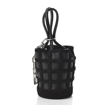 Alexander Wang Suede Calfskin Roxy Mini Bucket Bag Black 3 of 9