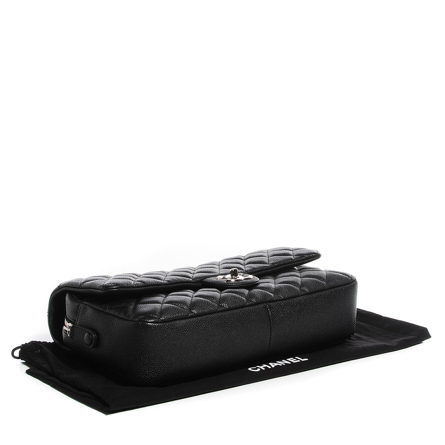 Caviar Quilted Jumbo Easy Flap Black