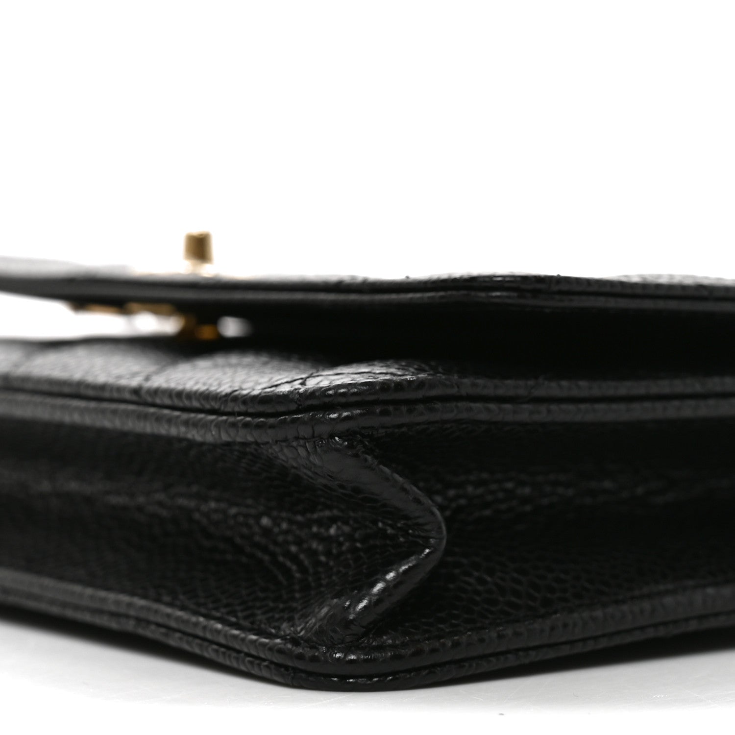 Chanel Caviar Quilted CC Turnlock Wallet On Chain WOC Black 11 of 12