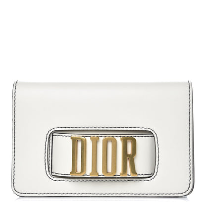Christian Dior Smooth Calfskin Dio(r)evolution Flap Clutch White 1 of 6