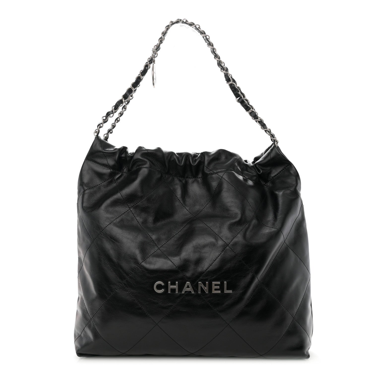 Chanel Shiny Calfskin Quilted Chanel 22 Black 1 of 11